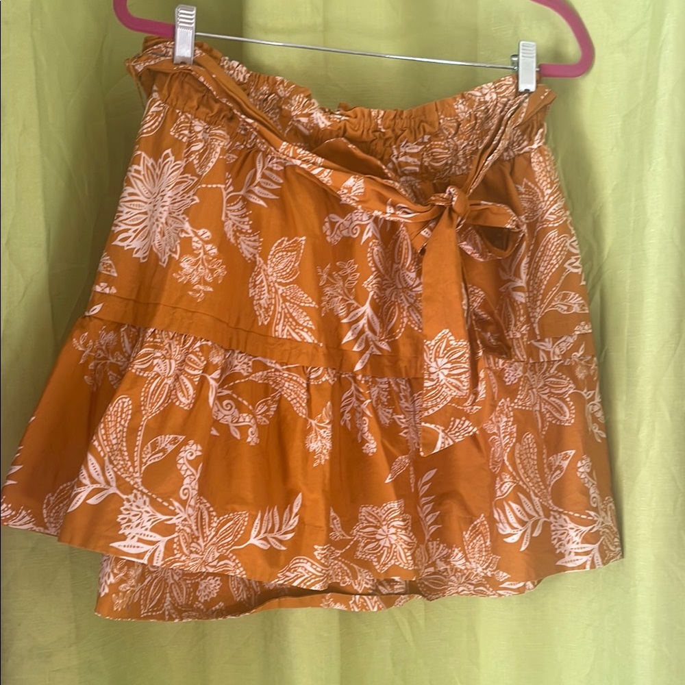 Floral Orange Skirt